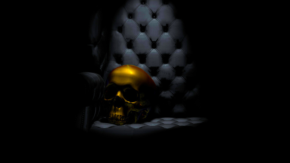 "Skull on Chair"