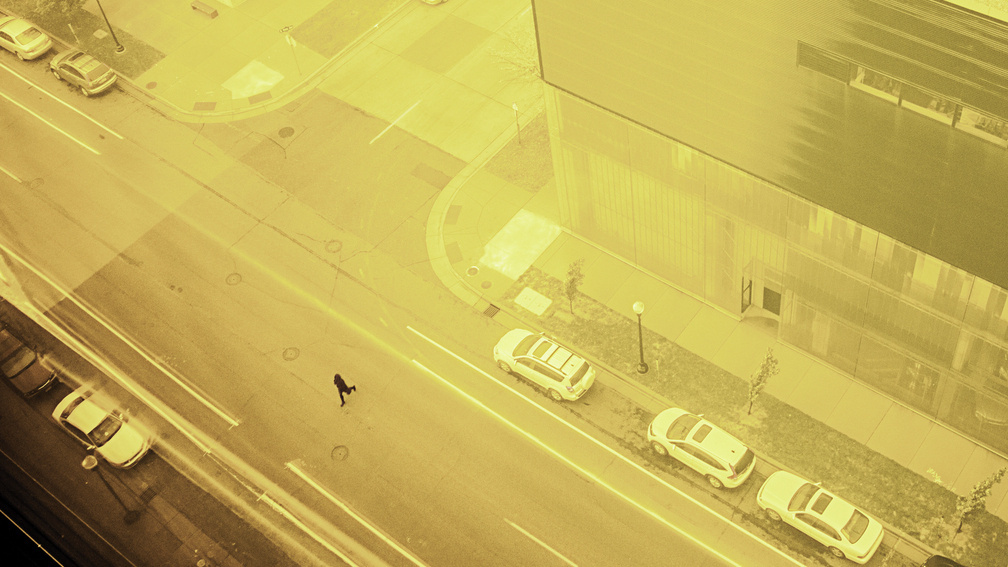 woman crossing the street - Minneapolis 2013 - Solos in the City