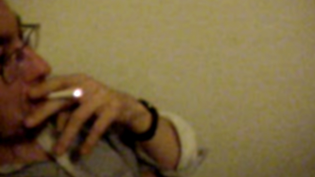 Self-portrait with last cigarette 8.7.2003