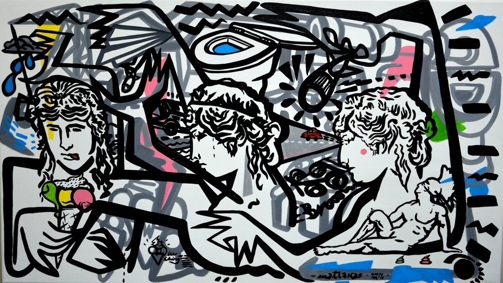 Riccardo Attanasio _Ice Ching_130x70cm, Oil and acrylic on canvas