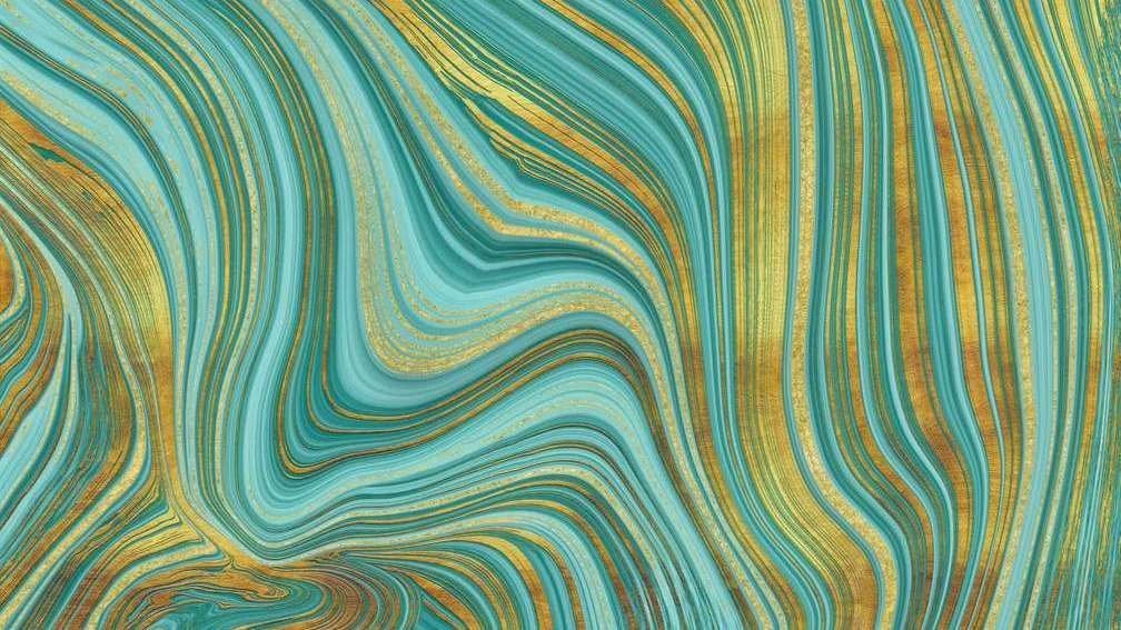 Teal Gold Luxury Marble