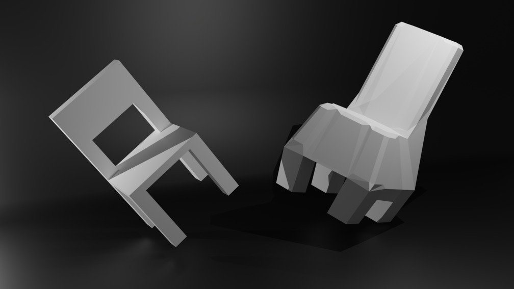 2 Chair (White and Black ver.)